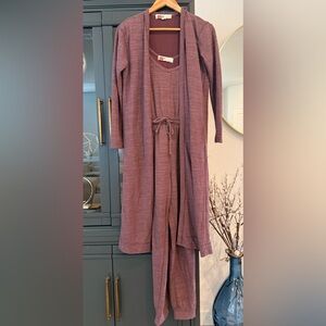 Free People Jogger Jumpsuit with Cardigan